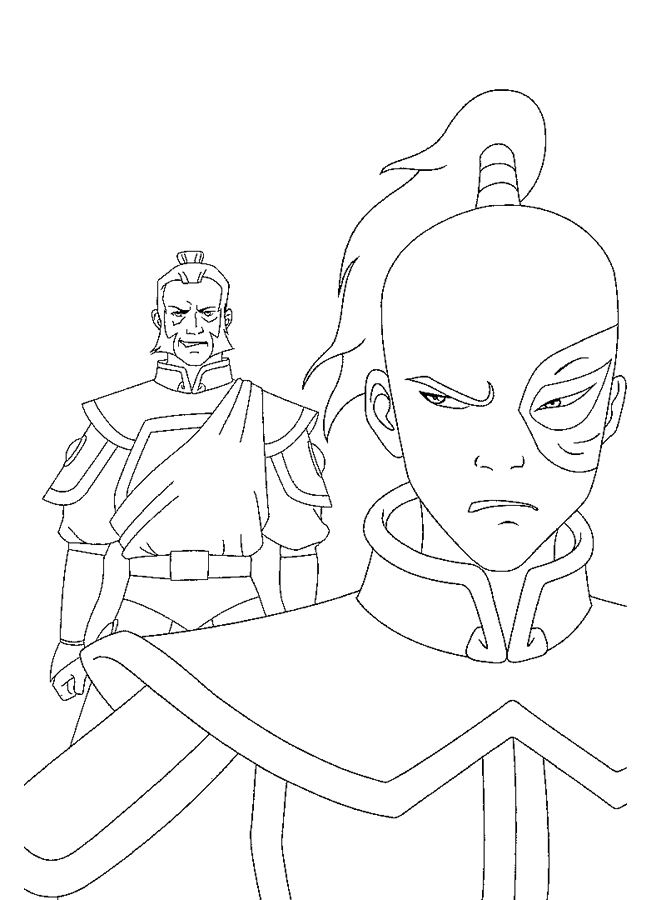 coloriage le prince zukko et le general
